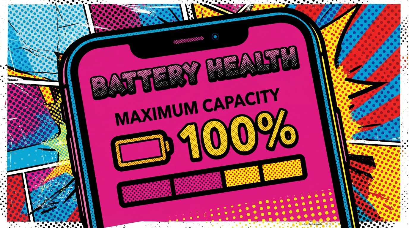 iPhone Battery Health screen showing maximum capacity